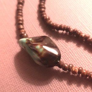 Kukui Nut and shell necklace